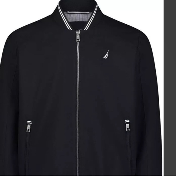 Nautica Men’s Lightweight Bomber Style Jacket Black SIZE SZ MEDIUM NWT - Picture 5 of 11